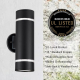 Cerdeco Aureole-Series Modern Porch Light [ UL-Listed ] Stainless Steel Painted Black Outdoor    PLB01