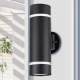 Cerdeco Aureole-Series Modern Porch Light [ UL-Listed ] Stainless Steel Painted Black Outdoor    PLB01