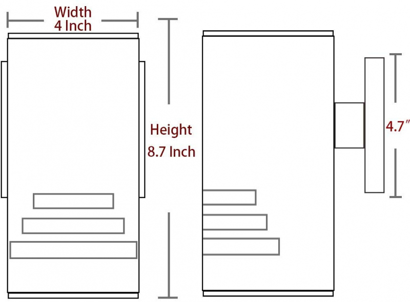 Cerdeco WS-8112 Modern Porch Light [ UL-Listed ] Satin Nickel Finished Outdoor Wall Lamp Weather-Proof Cylinder Wall Sconce Suitable for Garden and Patio     PSN01