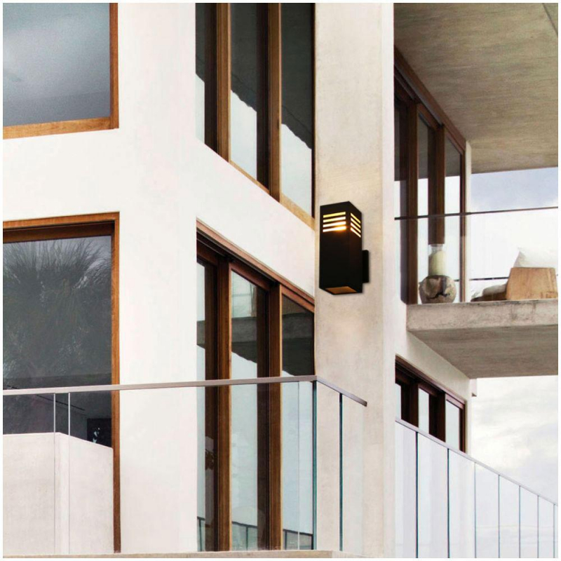 Cerdeco 46598TZ Brandon 1-Light Outdoor Wall Lamp, Sand Textured Black with 3-Sided Frosted Glasses [UL Listed]    TLB03