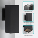 Cerdeco Brandon Aluminum Modern Outdoor Wall Light,10.75" Exterior Up or Down One Light Fixture Matte Black [UL Listed]