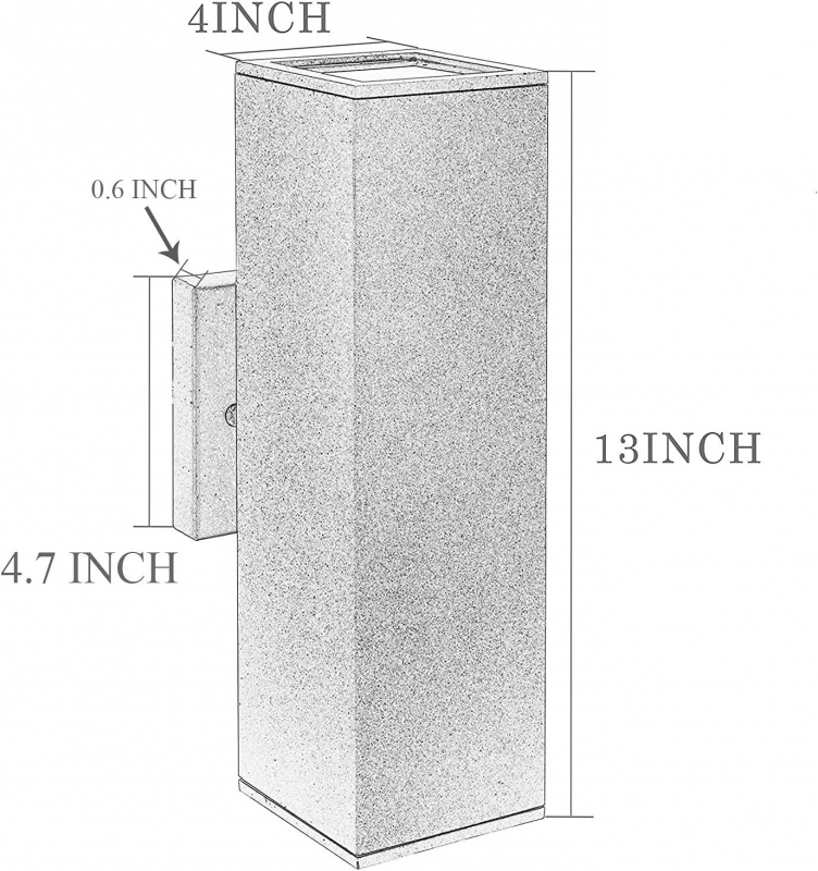 Cerdeco Brandon Aluminum Modern Outdoor Wall Light, Exterior Up Down ...