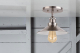 Cerdeco Industrial Ceiling Light 1-Light Flush Mount Light Vintage Pendant Light Nickel Finished   PSL03