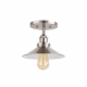 Cerdeco Industrial Ceiling Light 1-Light Flush Mount Light Vintage Pendant Light Nickel Finished   PSL03