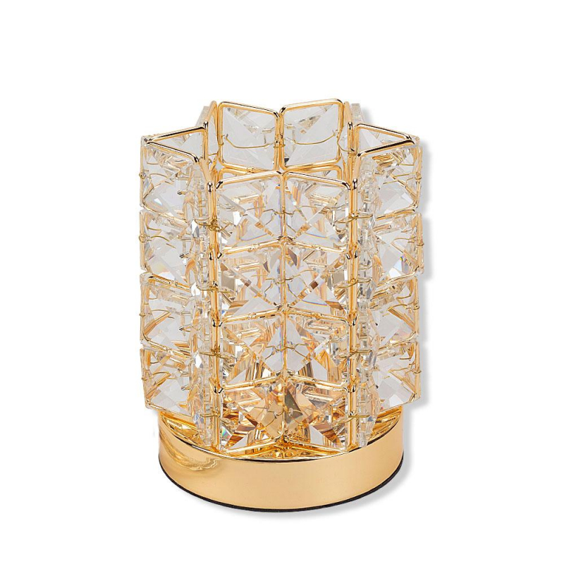 Cerdeco まるでオーロラのような煌き 独特な立体六芒星型 空間を彩る 手軽に贅沢 テーブルライト 海外風 手作業で作る デスクライト インテリア 間接照明 クリスタル ガラス レインボー ゴールド サイズ135x110mm Tbl10 Cerdeco Household Co Ltd