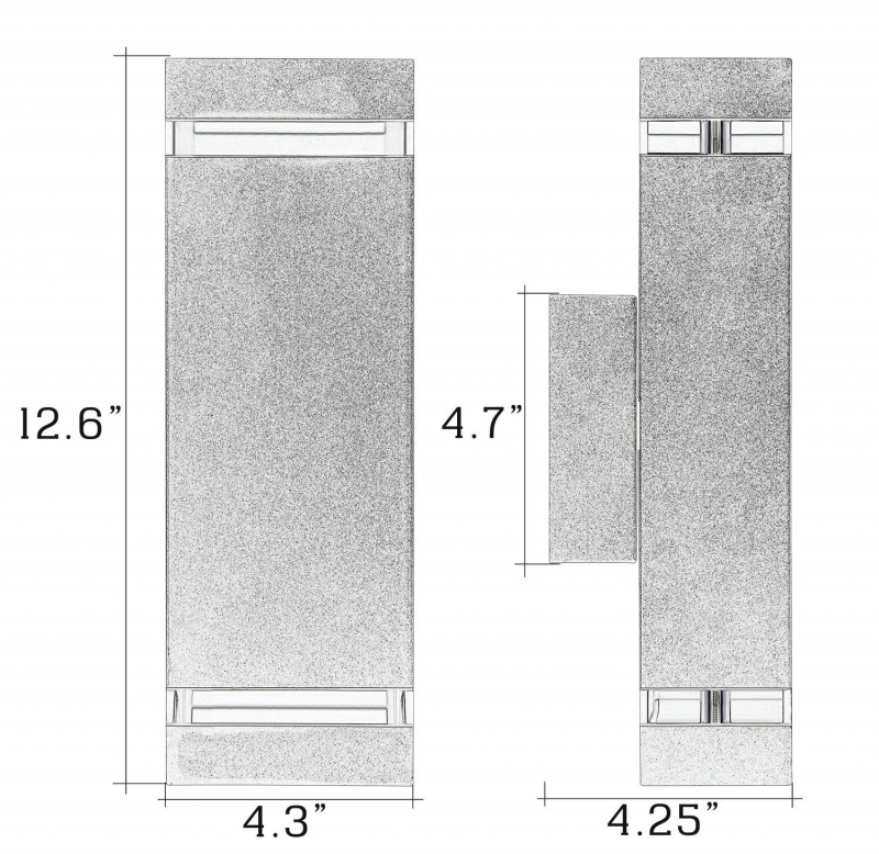 Cerdeco 28659TN Outdoor LED Wall Light, 2700K Warm White Light, Matte Black Painted Porch Light   MLB01