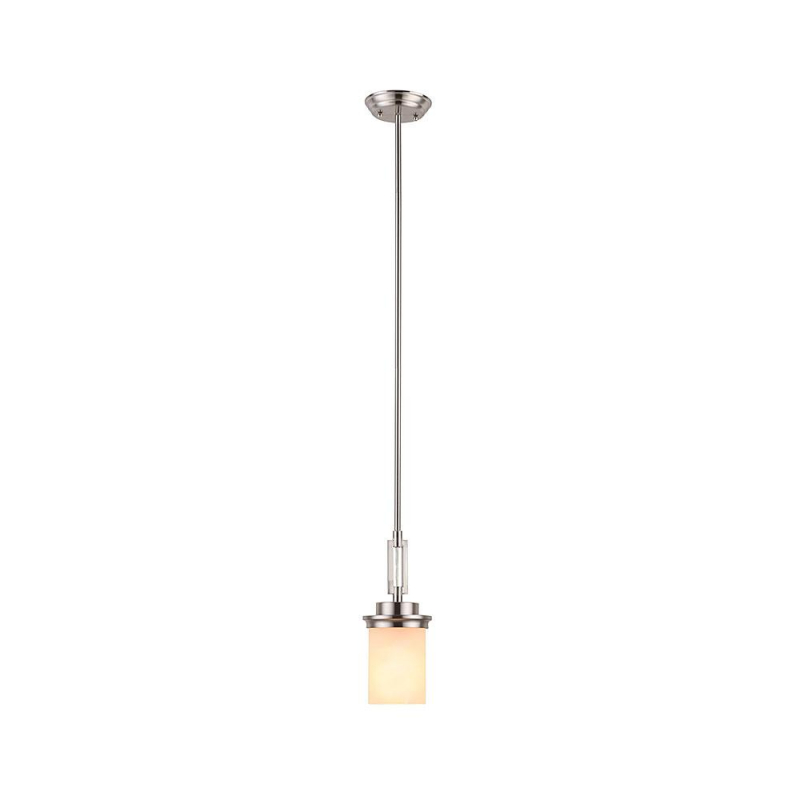 Cerdeco GP67337 1-Light Pendant Light, Satin Nickel Finished, Frosted Glass Shade, UL Listed, Modern Kitchen Light   PSL02