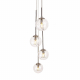 Cerdeco 4 Lights Glass Ceiling Light Hammer Glass Shades Modern Pendant Light   PBL04