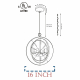 Cerdeco 4-Lights Sphere Chandelier Modern Pendant Light Brushed Nickel [UL Listed]   PCL04