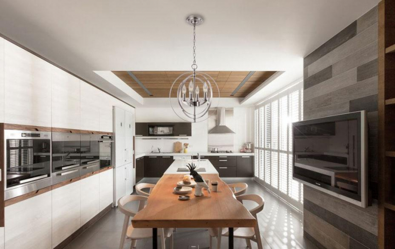 Cerdeco 4-Lights Sphere Chandelier Modern Pendant Light Brushed Nickel [UL Listed]   PCL04