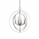Cerdeco 4-Lights Sphere Chandelier Modern Pendant Light Brushed Nickel [UL Listed]   PCL04
