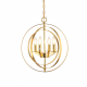 Cerdeco 4-Lights Sphere Chandelier Modern Pendant Light Golden Plated [UL Listed]   PCL04G