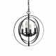 Cerdeco 4-Lights Sphere Chandelier Modern Pendant Light Painted Black [UL Listed]   PCL04H
