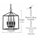 Cerdeco 37940BK Vintage Foyer Lantern, 4-Light Pendant Light, Matte Black [UL Listed]    JPR03