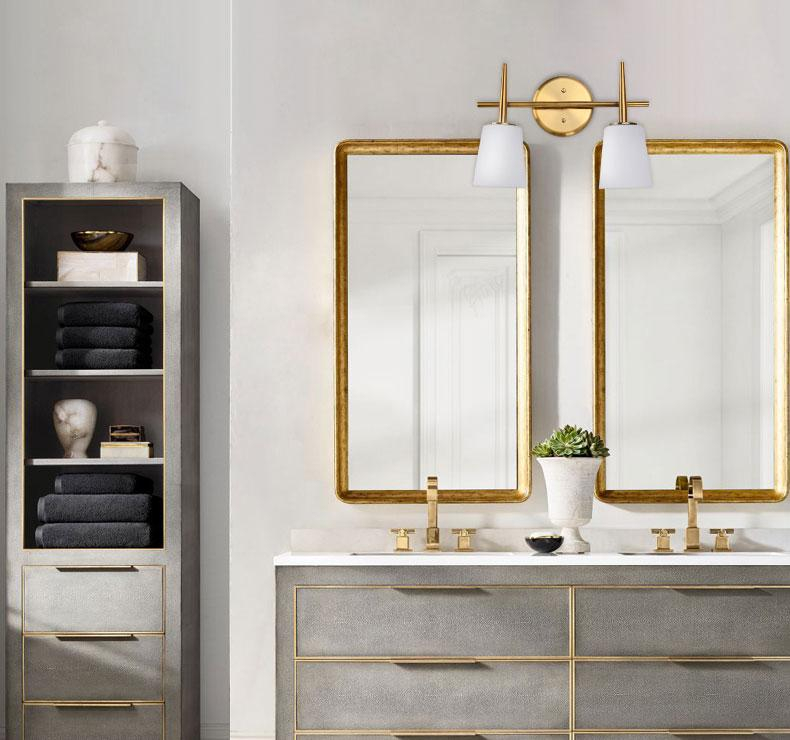 Cerdeco 2 Lights Vanity Lighting Bathroom Lighting Brass Finished Bar Light    WSL10