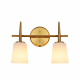 Cerdeco 2 Lights Vanity Lighting Bathroom Lighting Brass Finished Bar Light    WSL10